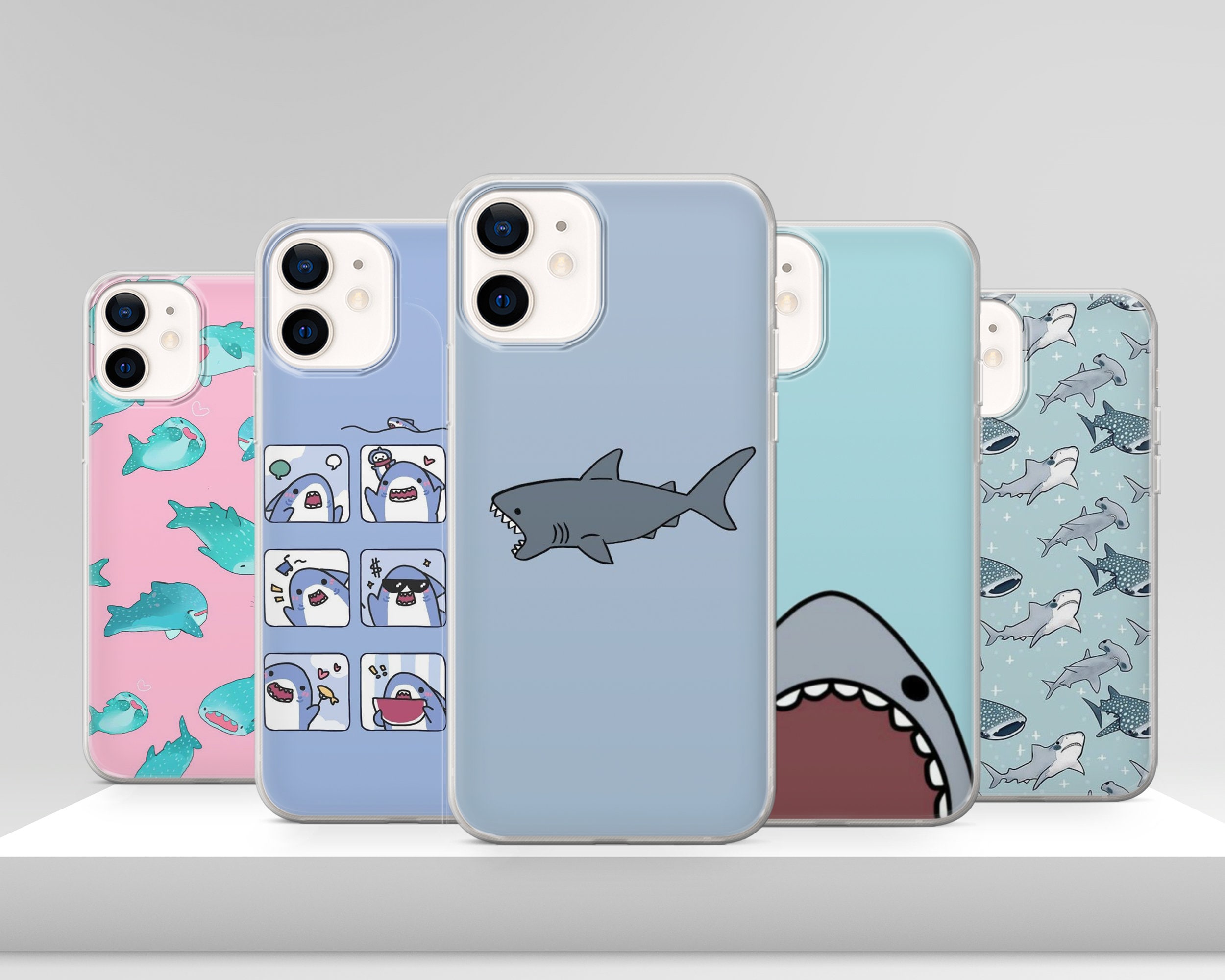 Cute Shark Phone Case Aesthetic Ocean Animal Cover for iPhone 17 Pro Max  17e 15 14 12 & Samsung S25 Ultra S24 FE A56 Pixel 10 XL 9a 8 - Etsy