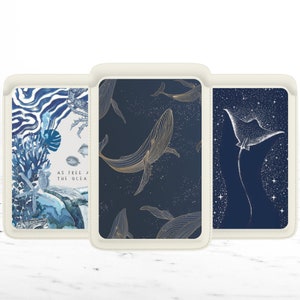 Cartera Magsafe con diseño de tiburón ballena azul, tarjetero magnético de cuero con diseño de animales marinos para iPhone 15, iPhone 14, iPhone 13 SE Pro Max Plus