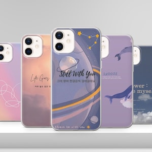 Coque de téléphone coréenne esthétique rose Kpop Housse pour iPhone 16 15 14 13 12 Pro Xs Samsung S24 S23 S22 FE A25 A15 Pixel 9 8A 7