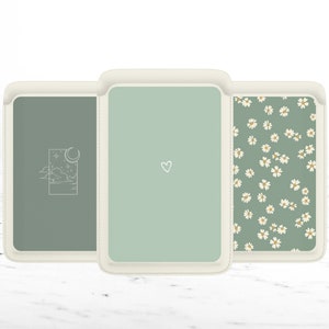 Portafoglio Magsafe minimalista estivo, porta carte magnetico in pelle con motivo a fiori verdi per iPhone 16, 15, iPhone 14, iPhone 13 SE Pro Max Plus