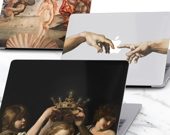 Renaissance Baraque MacBook Case The Creation Of Adam Laptop Cover, Hard Shell, Painting Print for MacBook M2 M1 Pro, Air 13 14 16 inch