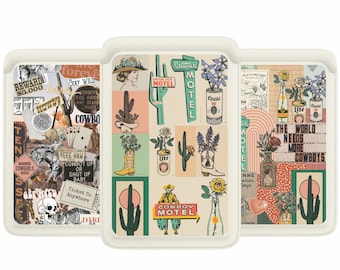 Vintage Cowboy Rodeo  Magsafe Wallet, Magnetic Leather Western Minimalism Card Holder For iPhone 16 15, iPhone 14, iPhone 13 SE Pro Max Plus