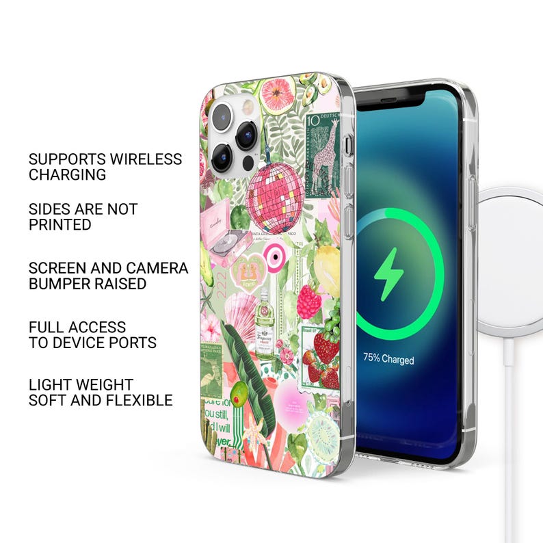 Funda de teléfono Costal Coque Collage, estilo preppy, bonita y europea, para iPhone 17 Pro Max, 17e, 15, 14 y 12 y Samsung S25 Ultra, S24 FE, A56, Pixel 10 XL y 9a imagen 7