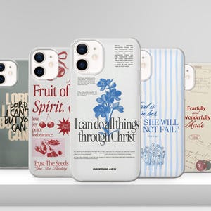 Capa de celular vintage com versículo bíblico cristão: Filipenses para iPhone 17 Pro Max 17e 15 14 12 e Samsung S25 Ultra S24 FE A56 Pixel 10 XL 9a