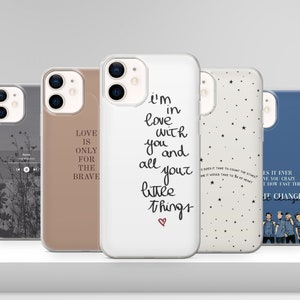 One Direction Little Things Phone Case Night Change Lyrics Cover for iPhone 15 14 13 12, Samsung S23 S22 A74 A54 A14, Pixel 8 Pro 7A