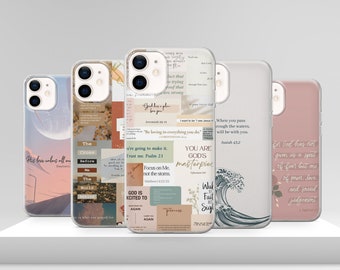 Bible Verse Phone Case: Christian Scripture Cover for iPhone 17 Pro Max 17e 15 14 12 & Samsung S25 Ultra S24 FE A56 Pixel 10 XL 9a 8