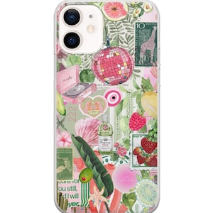 Funda de teléfono Costal Coque Collage, estilo preppy, bonita y europea, para iPhone 17 Pro Max, 17e, 15, 14 y 12 y Samsung S25 Ultra, S24 FE, A56, Pixel 10 XL y 9a 1