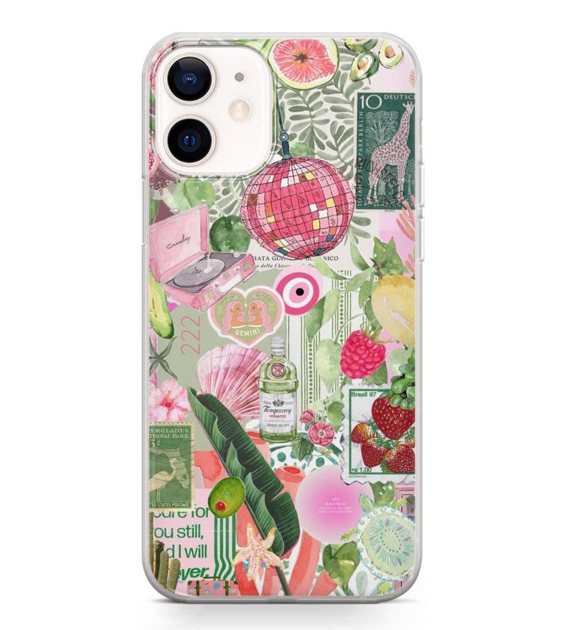 Funda de teléfono Costal Coque Collage, estilo preppy, bonita y europea, para iPhone 17 Pro Max, 17e, 15, 14 y 12 y Samsung S25 Ultra, S24 FE, A56, Pixel 10 XL y 9a 1