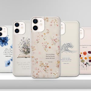 Psalm Scripture Phone Case, Summer Christian Isaiah Cover for iPhone 17 Pro Max 17e 15 14 12 & Samsung S25 Ultra S24 FE A56 Pixel 10 XL 9a 8