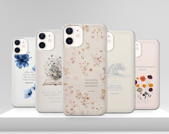 Psalm Scripture Phone Case, Summer Christian Isaiah Cover for iPhone 17 Pro Max 17e 15 14 12 & Samsung S25 Ultra S24 FE A56 Pixel 10 XL 9a 8