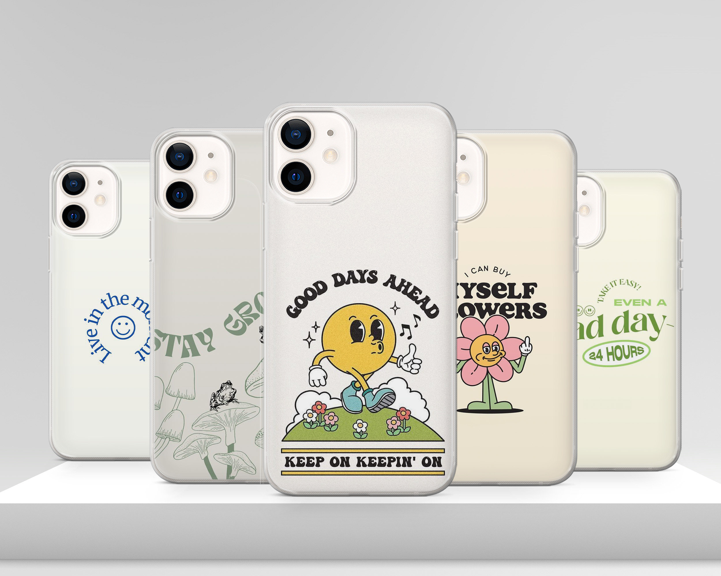 Vintage Retro Phone Case Minimalistic Motivation Quotes Cover for iPhone 16 15 14 13 12 Pro Xs SE Samsung S24 S23 S22 FE A25 A16 Pixel 8A