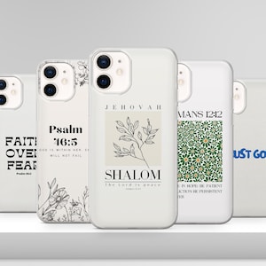 Christian Psalm Phone Case Cute Bible verse Romans Cover for iPhone 16 15 14 13 12 Pro Xs Samsung S24 S23 S22 FE A25 A15 Pixel 9 8A 7