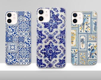 Porto Kintsugi Phone Case Azulejo Porcelain Blue Tile Cover for iPhone 17 Pro Max 17e 15 14 12 & Samsung S25 Ultra S24 FE A56 Pixel 10 XL 9a