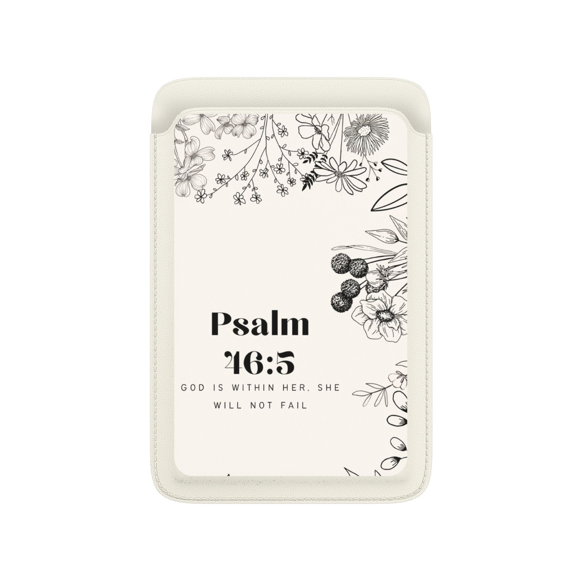 Psalm Bible Verse Magsafe Wallet, Magnetic Leather Trendy Romans ...