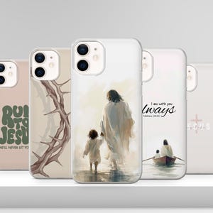 Ästhetische Jesus Mathew Handyhülle Christian Bibel Vers Hülle für iPhone 16 15 14 13 12 Pro Xs Samsung S24 S23 S22 FE A25 A15 Pixel 9 8A 7