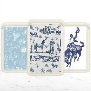 Portefeuille Western Rodeo Magsafe, portefeuille Cowboy bleu magnétique compatible avec iPhone 15, iPhone 14, iPhone 13 SE Pro Max Plus