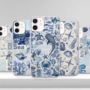 Coque de téléphone requin baleine récif de corail housse pour iphone 16e 15 14 13 12 Pro Xs SE Samsung S24FE S24 S23 S22 FE A25 16 Pixel 8A 9 Pro