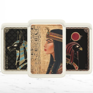 Cartera Magsafe vintage egipcia Cleopatra, tarjetero magnético de cuero con jeroglíficos faraónicos para iPhone 16, 15, 14, 13 SE Pro Max Plus