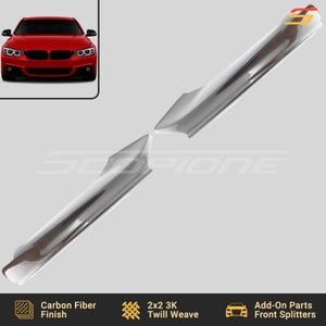 Scopione Carbon Fiber Front Bumper Splitters for BMW 14-20 4 Series M-Tech - F32 F33 F36