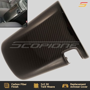 Cubierta de reposabrazos de consola Scopione de fibra de carbono para Toyota Supra MK4 (modelos 93-98) con volante a la derecha - JZA80