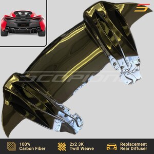 Scopione Carbon Fiber Rear Bumper Lower Diffuser for McLaren 540C 570S 570GT