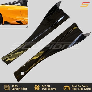 Scopione Carbon Fiber Add-On Rear V Side Skirts Splitters for McLaren 720S 750S