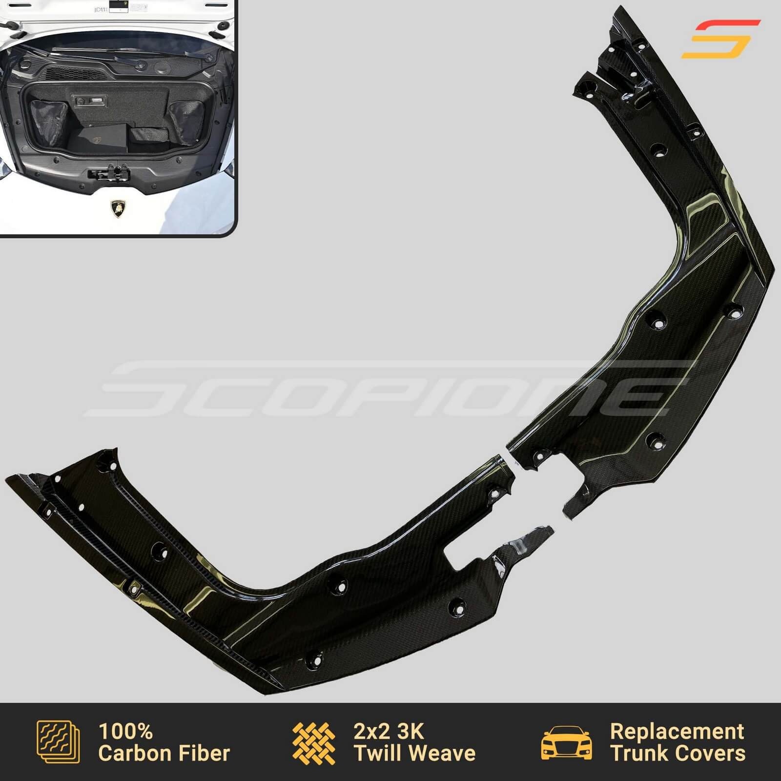 Scopione Carbon Fiber Front Hood Bonnet Trunk Covers Kit for ...