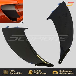 Scopione Carbon Fiber Engine Side Air Intake Vents Blades for McLaren MP4-12C