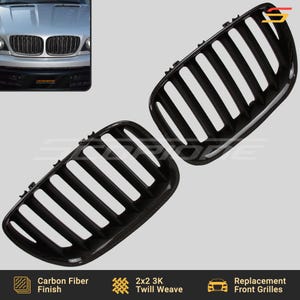 Scopione Carbon Fiber LCI Kidney Grille Set for BMW 04-06 X5 - E53