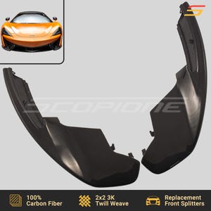 Scopione Carbon Fiber Front Bumper Side Splitters for McLaren 540C 570S 570GT