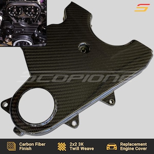 Cubierta de correa de distribución inferior de motor de fibra de carbono Scopione para Toyota Supra MK4 (93-98) - 2JZGTE