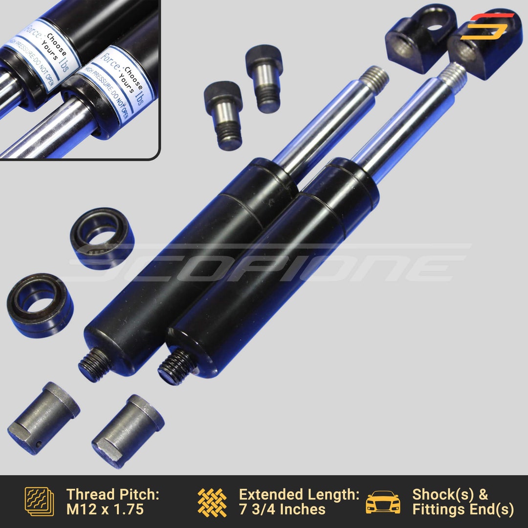 2x Lambo Door Shocks 900 Lbs For Bolt On Vertical Hinge Lamborghini Style - Foto 12