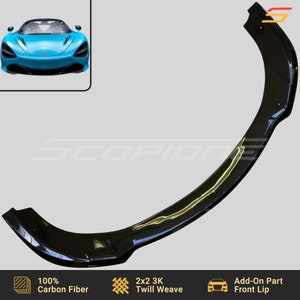 Scopione Carbon Fiber Add-On Front Bumper Splitter Lip for McLaren 720S