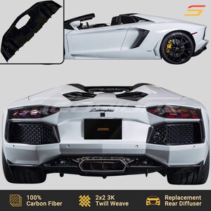 Scopione Carbon Fiber Rear Bumper Diffuser for Lamborghini Aventador LP700-4 image 9