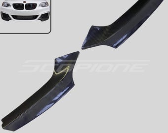 Scopione Carbon Fiber Front Bumper Splitters for BMW 14-21 2 Series M-Tech - F22 F23