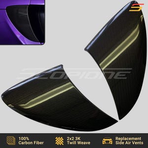 Scopione Carbon Fiber Side Air Intake Vents Scoops Covers for McLaren 570S 570GT 540C 600LT