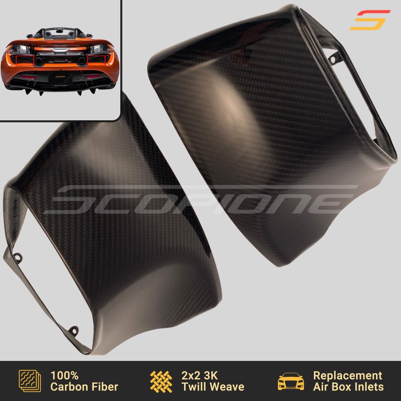 Scopione Carbon Fiber Engine Air Box Inlet Intake Boxes for Mclaren ...
