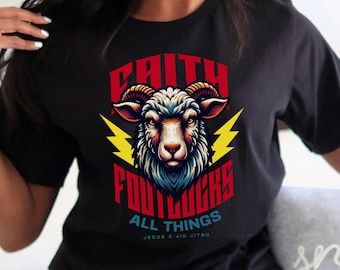 Christian Jiu Jitsu Shirt | Faith Jesus Tshirt | Lamb of God Shirt | Christian Gifts | Jiu Jitsu gifts | BJJ Tshirt | Shirts That Go Hard