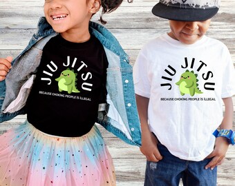 Funny Jiu Jitsu Shirt | Cute Dinosaur Jiu Jitsu Shirt | Jiujitsu Gift | Meme Shirt | Shirts That Go Hard | BJJ Grappling Tee
