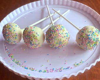 Birthday Cake Pops Party Favors  Baby Showers All Occasion Handmade One Dozen
