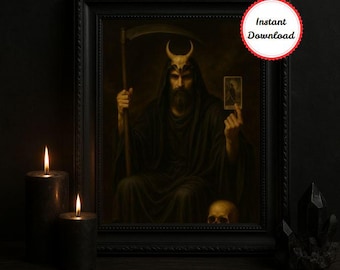 Gott des Todes Digitale Malerei - Gothic Okkulte Kunst (Digitaler Download)