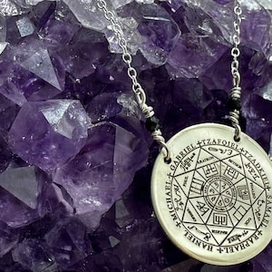 7 Arch Angels Seal pendant In Sterling Silver Activated Protection from evil for Safety from Evil Eye, Curses, Hexes, Agaisnt Witchcraft