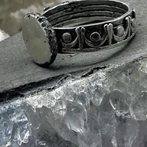 Hecate Unisex Triple Moon Ring • Hand-Forged Sterling Silver Protection Talisman • Witchcraft Ring for All Genders