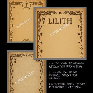 Lilith Grimoire Pages – Occult Witchcraft Printable – Snake & Sigil Book of Shadows Digital Download
