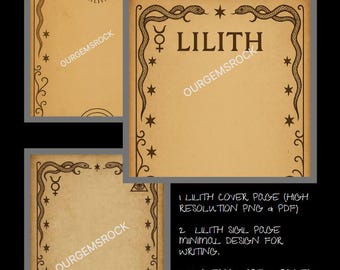 Pagine del Grimorio di Lilith – Stregoneria Occulta Stampabile – Libro delle Ombre del Serpente e Sigillo Download Digitale
