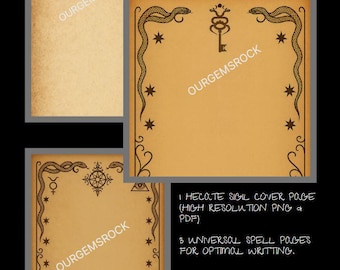 Hecate Grimoire Pages – Printable Spell Pages & Covers | Book of Shadows, Witchcraft Journal, Digital Download