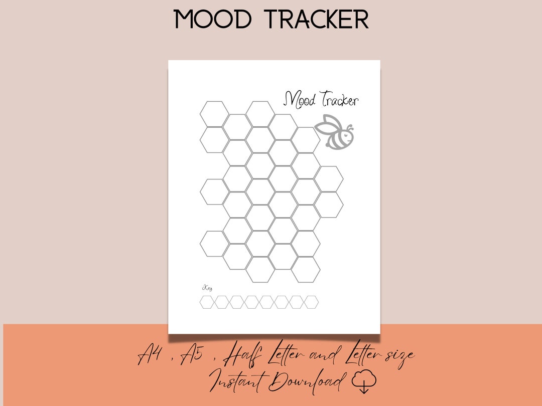 Mood Tracker Printable Monthly Mood Tracker Mood Chart Journal Self ...