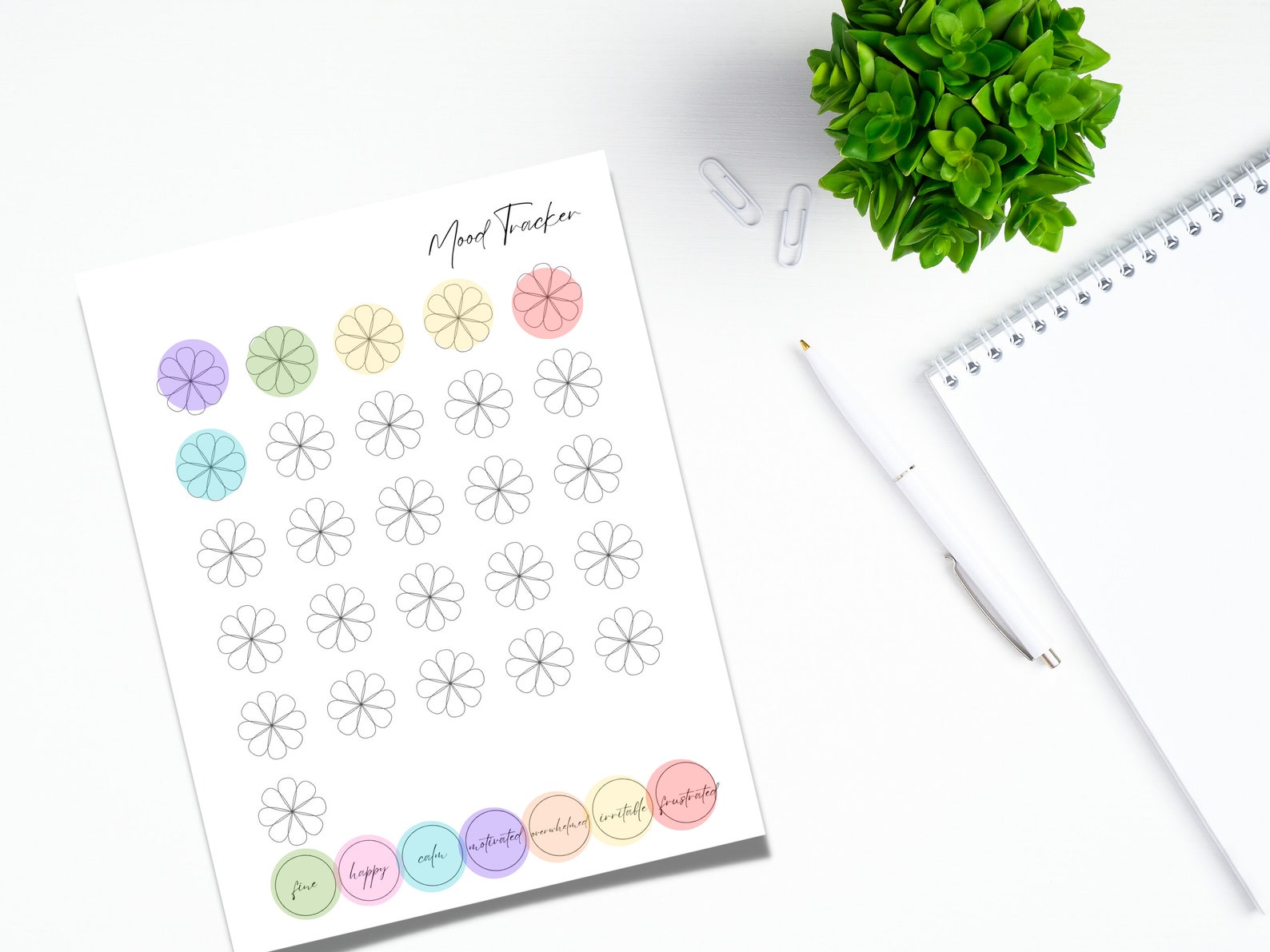 mood-tracker-printable-monthly-mood-tracker-mood-chart-journal-self