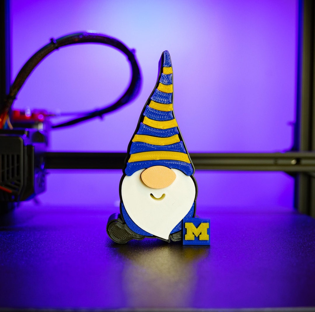 University of Michigan Gnome, Dorm Room Decor 3d Printed Fan Art Gift ...