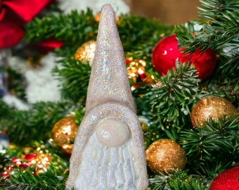 Handmade Glitter Christmas Gnome: Shimmering Holiday Decor